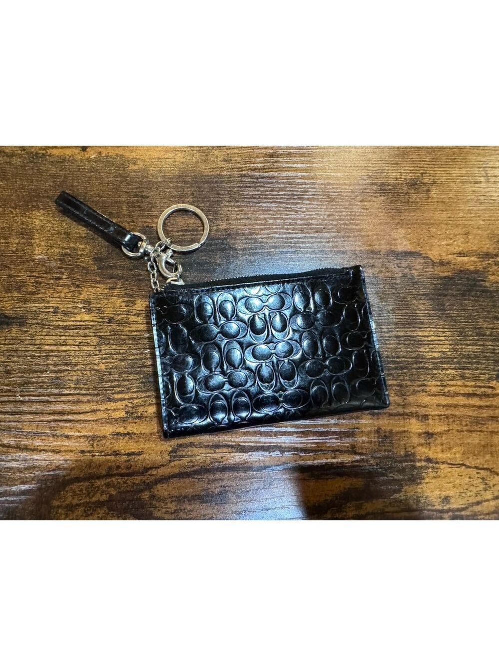 Coach Signature Embossed Patent Leather Mini Skinny - Picture 2 of 7